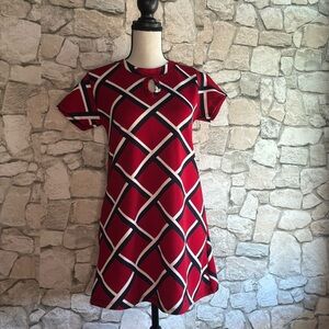 Stylish Red and White Dress